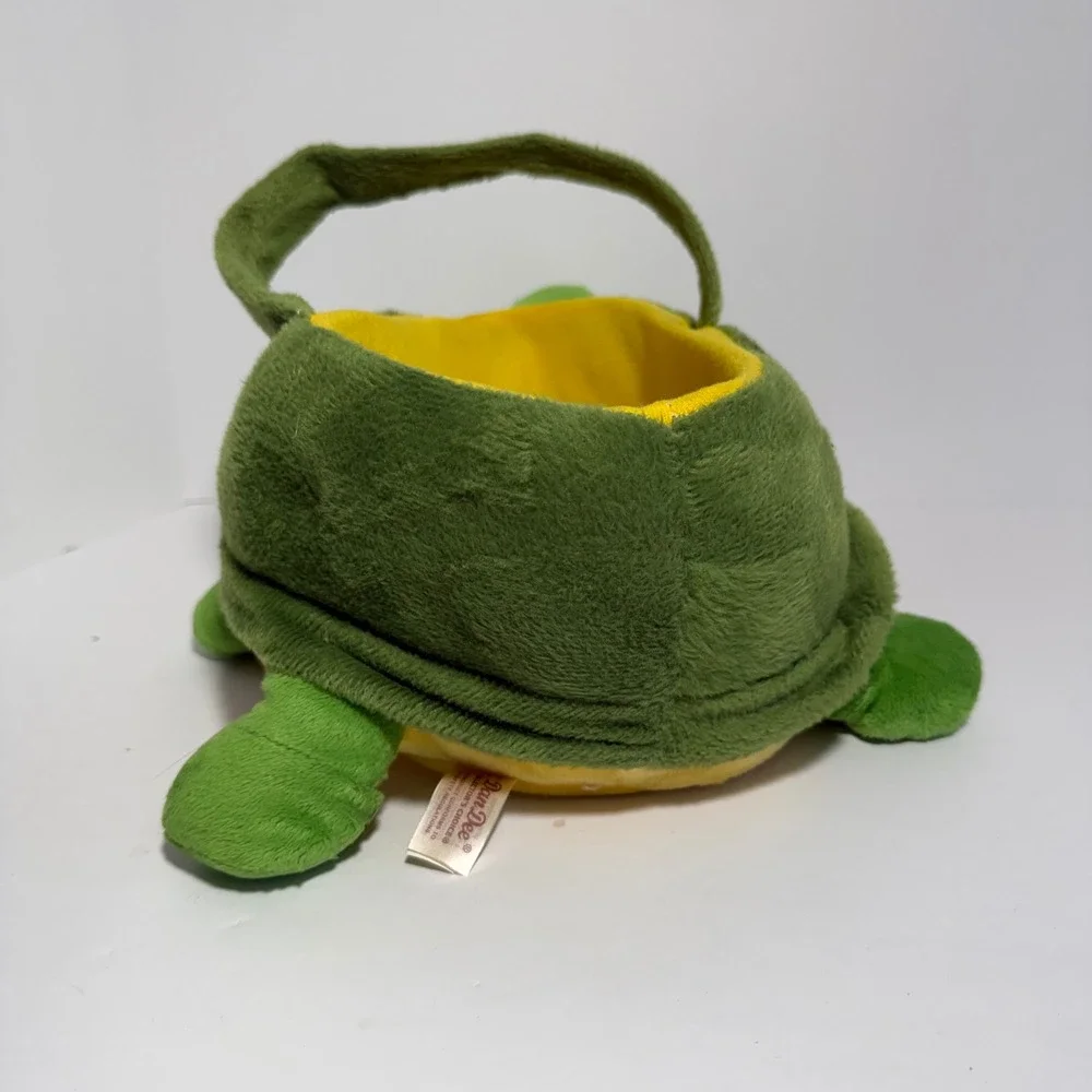 Dan Dee Collector's Choice Plush Turtle Basket Green Yellow Easter Halloween